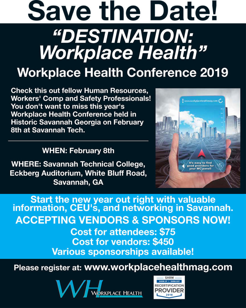 Destination Workplace Health Conference 2019 flyer